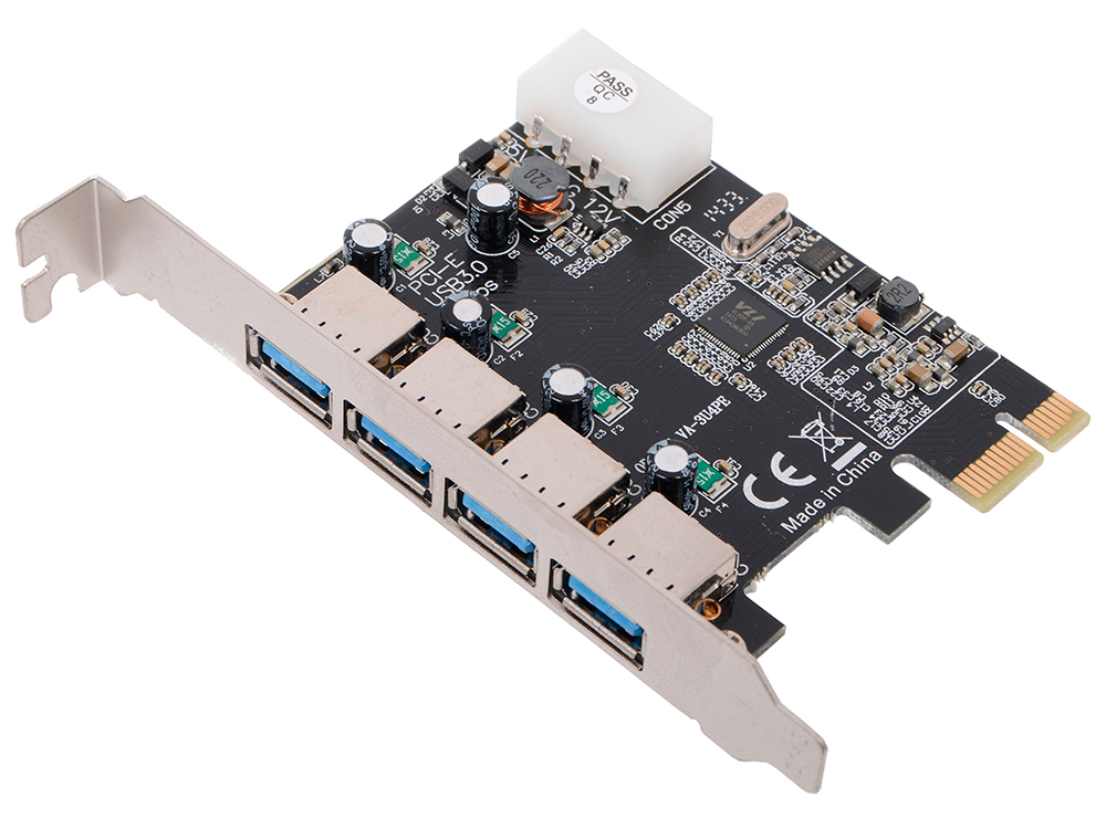 Контроллер Orient VA-3U4PE (PCI-E, 4 port USB 3.0, доп разъём питания, VIA VL800) Ret цена Контроллер Orient VA-3U4PE (PCI-E, 4 port USB 3.0, доп разъём питания, VIA VL800) Ret цены онлайн