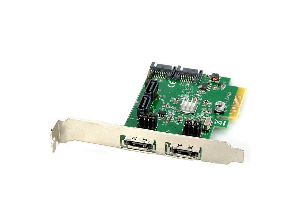 

Контроллер PCI-E 2.0 to 4 port SATA3 (6Gb/s) + 2 port eSATA, HYPER Duo, RAID (0, 1, 10 и JBOD), чип Marvell 88SE9230, FG-EST11B-1-CT01, Espada