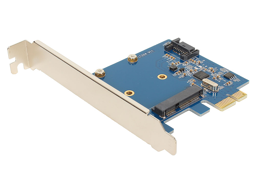 

Контроллер PCI-E x1 to 1port SATA3 (6Gb/s) + 1 port mSATA , чип ASMedia ASM1061, PCIE020B, Espada