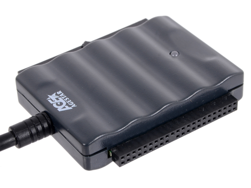 

Адаптер-переходник AgeStar USB 2.0 - 1.8"/2.5"/3.5"/5.25" IUBCP черный + внешний блок питания