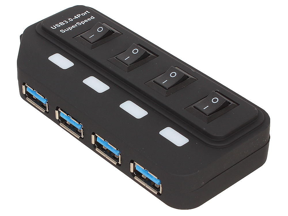 Концентратор USB 3.0 ORIENT BC-306PS, USB 3.0 HUB 4 Ports, c БП-зарядником 2xUSB (5В, 2.1А), выключатели на каждый порт, черный Концентратор USB 3.0 ORIENT BC-306PS, USB 3.0 HUB 4 Ports, c БП-зарядником 2xUSB (5В, 2.1А), выключатели на каждый порт, черный