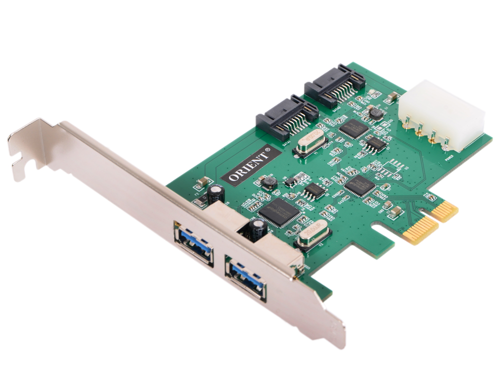 

Контроллер Orient VA-3U2SA2PE, PCI-E USB 3.0 2ext port + SATA 3.0 6 Gb/s 2int port, поддержка HDD до 6TB, VIA VL805 + ASM1061 chipset, разъем доп.питания