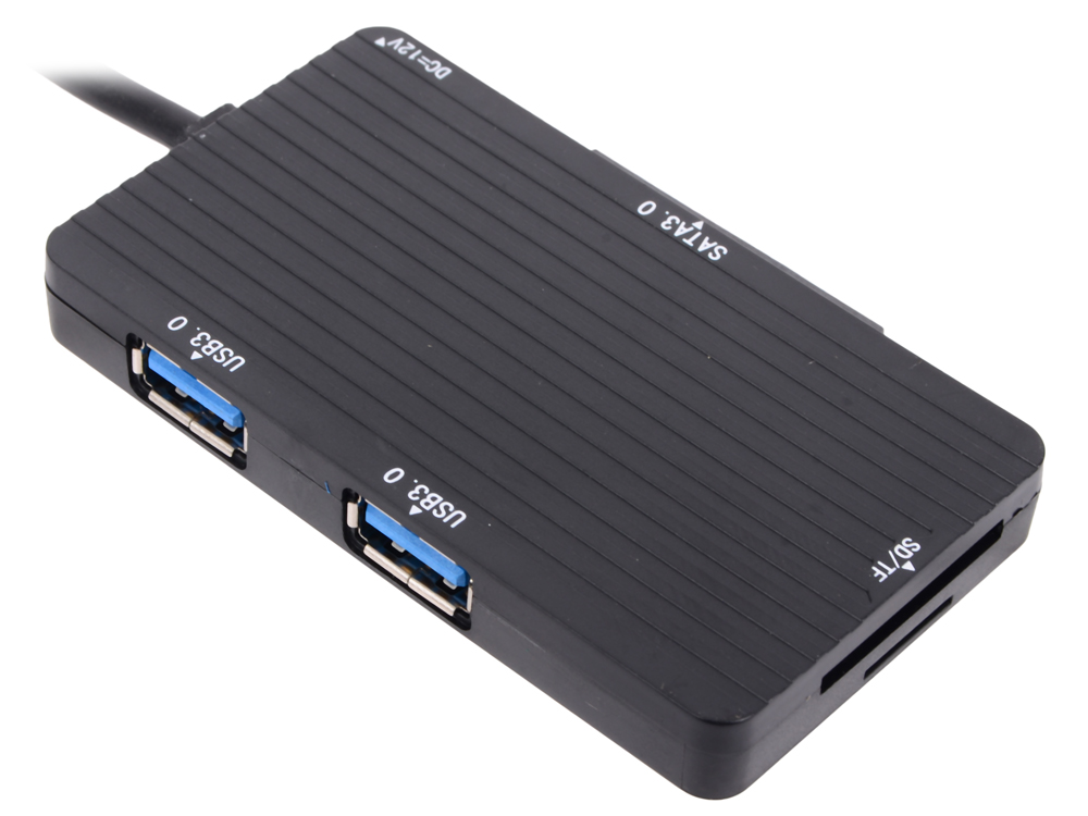 

ORIENT UHD-509, Адаптер USB 3.0 to SATA 6Gb/s (ASM1153E, поддержка UASP) SSD,HDD 2.5"/3.5", встроенный картридер microSD/SD, USB3.0 HUB 2 порта, гнезд