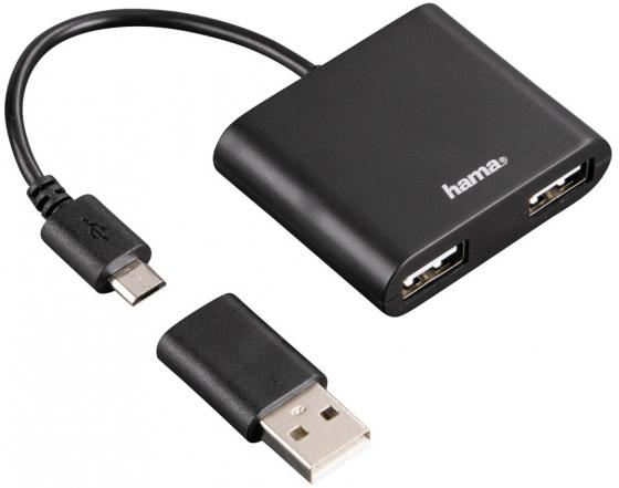 

Концентратор USB Hama H-54140 2 порта черный