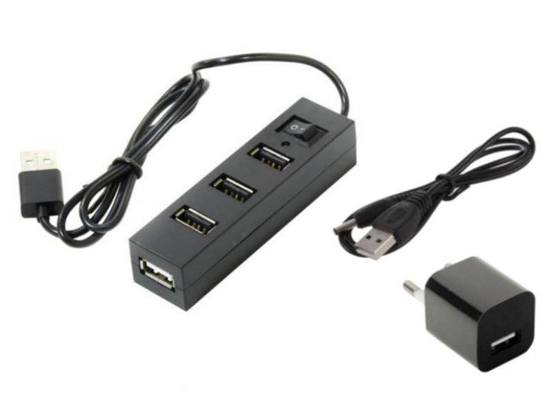 Концентратор USB 2.0 ORIENT TA-400PSN 4 x USB 2.0 черный