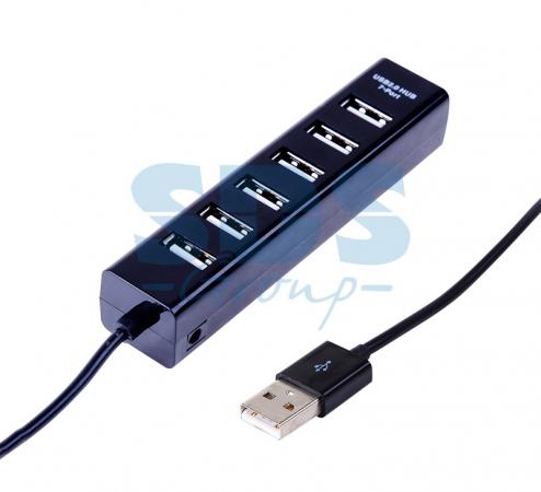 

Разветвитель USB на 7 портов черный REXANT