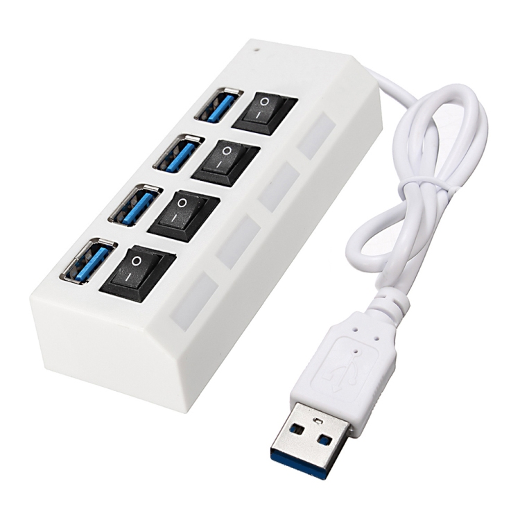 

Концентратор ORIENT BC-307N, USB 3.0, 4 Ports, выключатели на каждый порт, встроенный кабель, белый