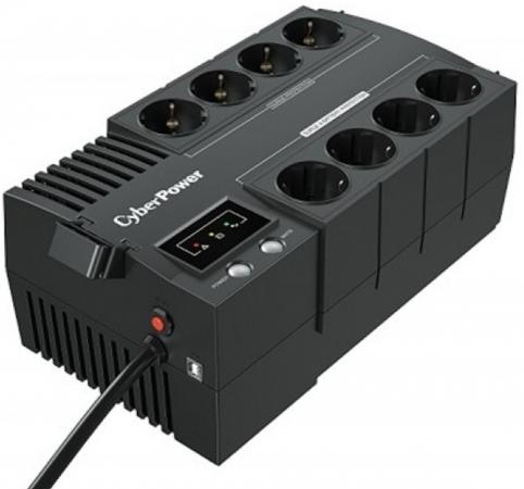 

ИБП CyberPower Line-Interactive BS650E 650VA/390W 8 Schuko розеток, USB, Black