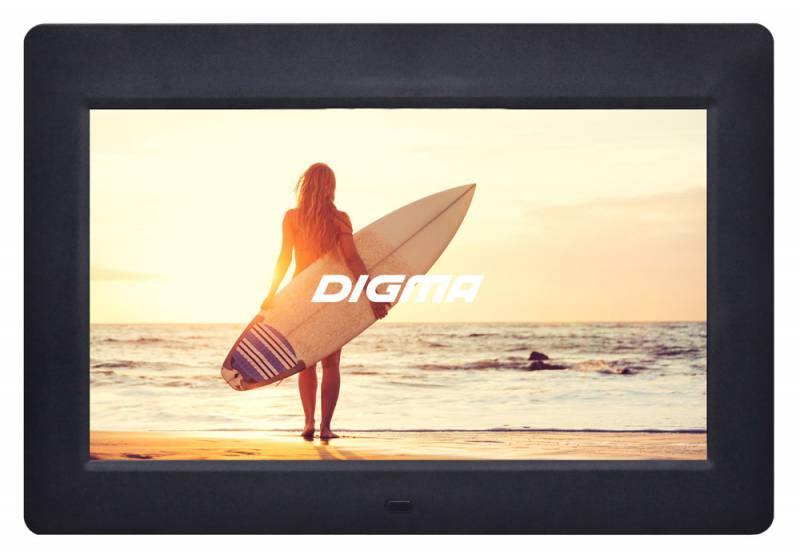 

Цифровая фоторамка Digma PF-1033 черный 10.1" 1024x600 пластик