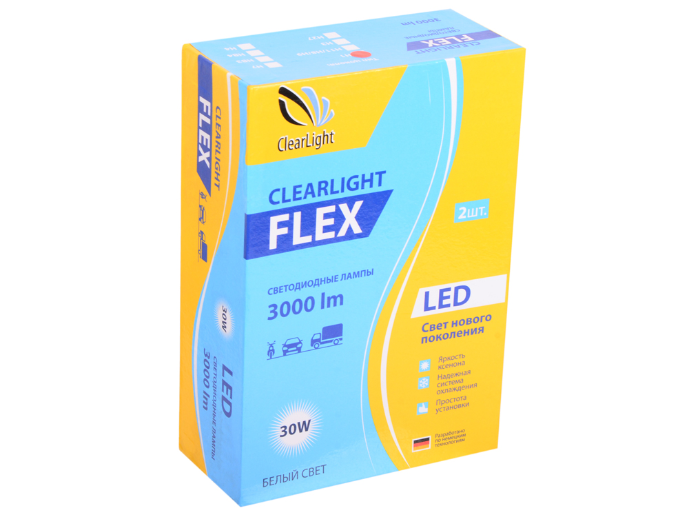 

Лампа светодиодная LED Clearlight Flex H1 3000 lm (2 шт) 6000K