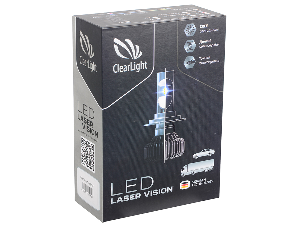 

Комплект ламп светодиодных LED Clearlight Laser Vision H7 4300 lm 24W (2 шт)