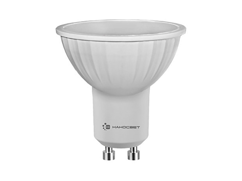 

Светодиодная лампа НАНОСВЕТ GU10/840 EcoLed L108 6Вт, 220V, 450 лм, GU10, 2700К, Ra80