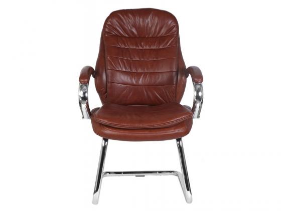 

Кресло Buro T-9950AV/Brown низкая спинка коричневый кожа полозья