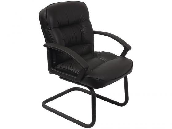 

Кресло Buro T-9908AXSN-Low-V низкая спинка черный кожа полозья