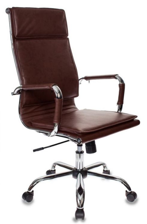 

Кресло Buro CH-993/BROWN крестовина хром искусственная кожа коричневый