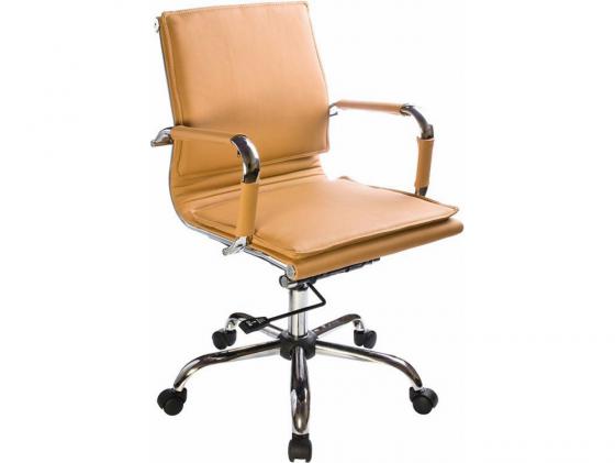 

Кресло Buro CH-993-Low/Camel низкая спинка светло-коричневый искусственная кожа крестовина хром