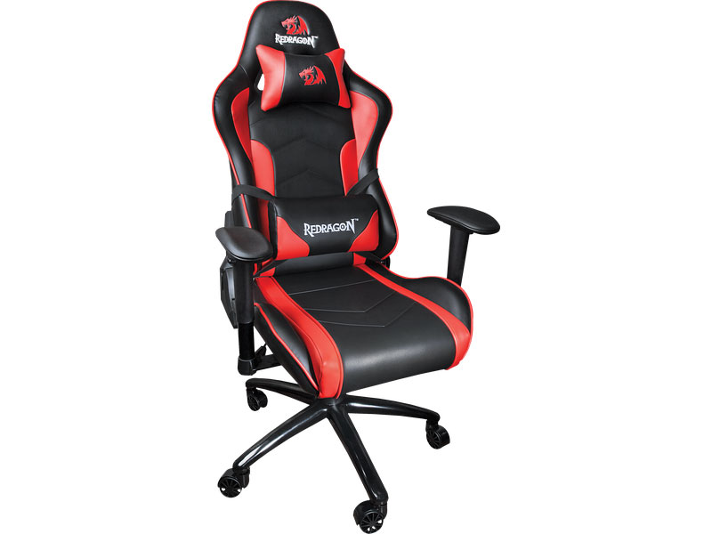 

Кресло игровое Redragon Hero CM-383 Черно-красный, макс 150 кг, искуственная кожа, полиуретан, подголовник, механизм качания топ-ган