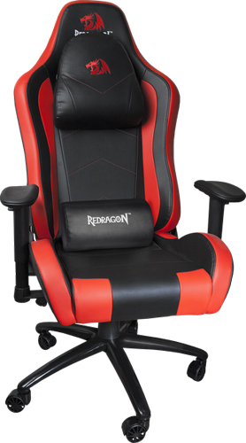 

Кресло игровое Redragon Berserk CT-385 Черно-красный, макс 150 кг, искуственная кожа, полиуретан, подголовник, механизм качания топ-ган