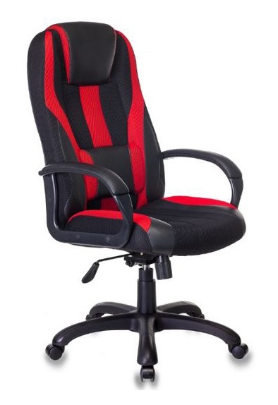 

Кресло игровое Бюрократ VIKING-9/BL+RED черный/красный искусст.кожа/ткань