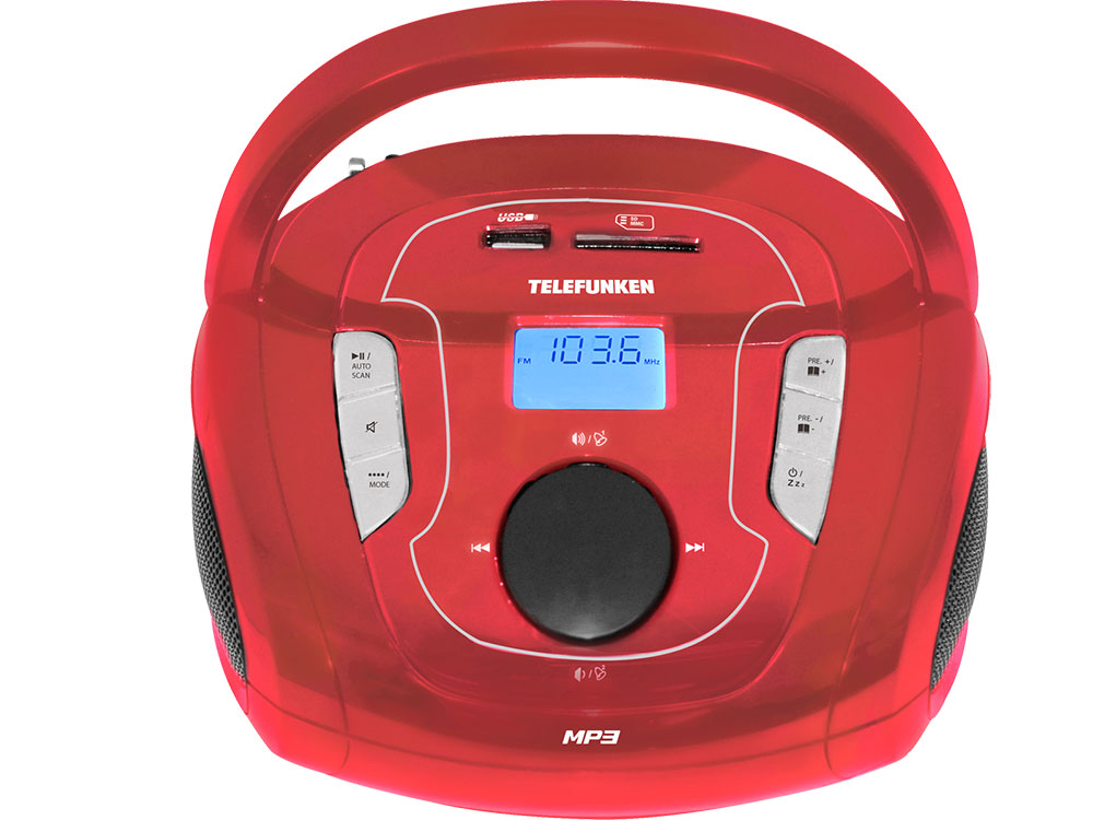 

Аудиомагнитола TELEFUNKEN TF-SRP3471B Красный