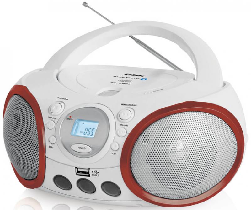 

Магнитола BBK BX150BT белый/красный