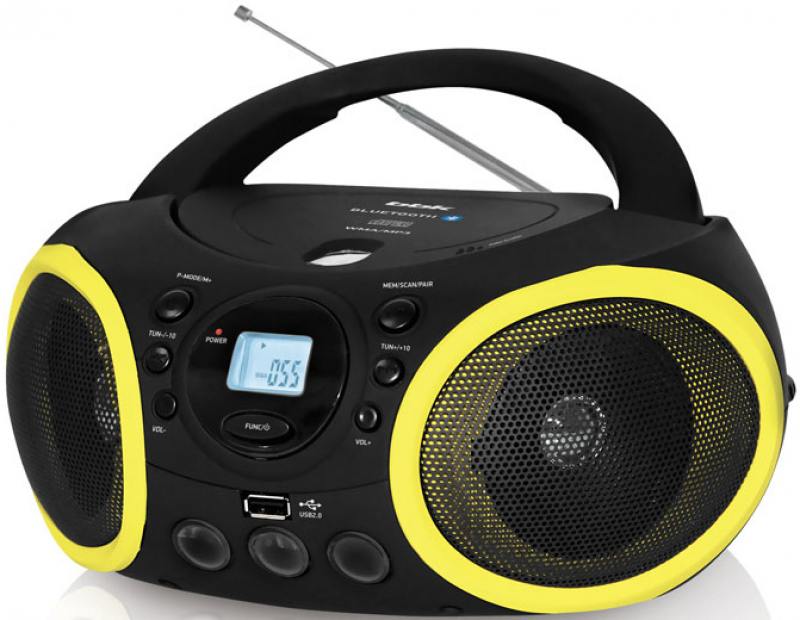

Магнитола BBK BX150BT черный/желтый