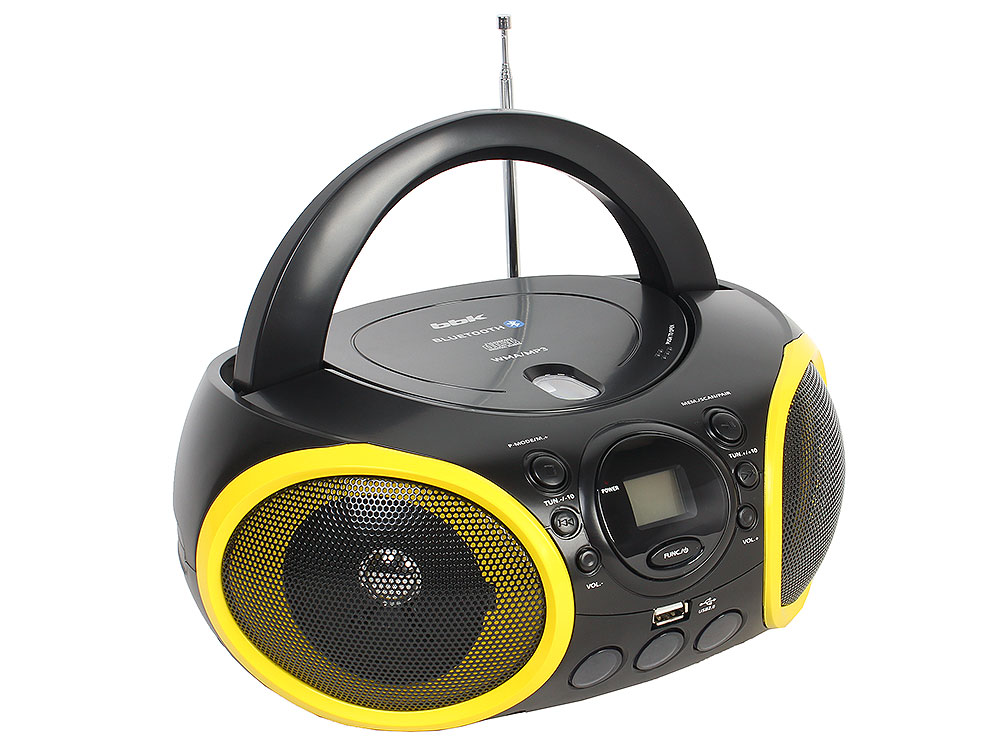 

Аудиомагнитола BBK BX150BT черный/желтый