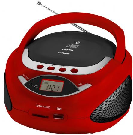 

Аудиомагнитола Telefunken TF-CSRP3494B красный 2Вт/CD/CDRW/MP3/FM(an)/USB/BT/SD/MMC