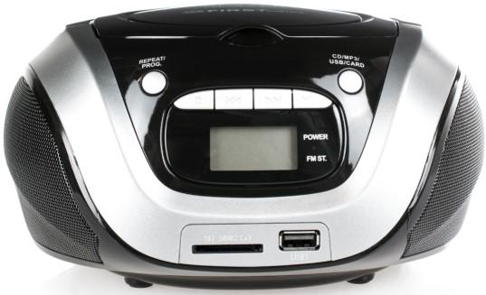 

1154-3-GR Магнитолы CD/USB FIRST Мощность 2х1.2 Вт, стерео.Подключение наушников.ЖК-дисплей.