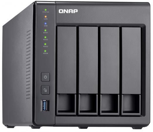 Сетевой накопитель QNAP TS-431X2-2G Сетевой RAID-накопитель, 4 отсека для HDD, 10 GbE SFP+. ARM Cortex-A15 Annapurna Labs AL-314 1,7 ГГц, 2 ГБ.