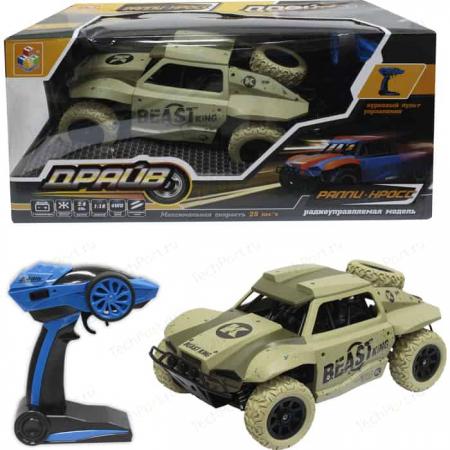 

1toy Драйв, раллийная машина на р/у, 2,4GHz, 4WD, масштаб 1:18, скорость до 25км/ч, курковый пульт, 8887856109703
