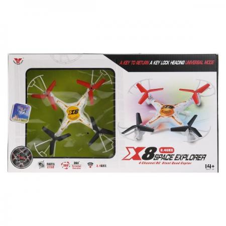 

КВАДРОКОПТЕР Р/У, СВЕТ, USB З/У X8 В КОР. 38,5*21,8*6,8СМ в кор.36шт