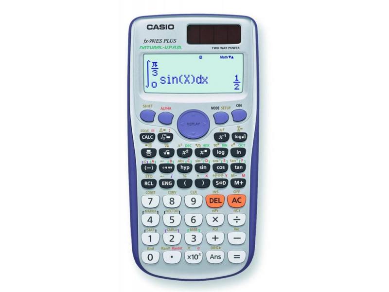 

Калькулятор Casio FX-991ESPLUS двойное питание 10+2 разряда научный 417 функций серый