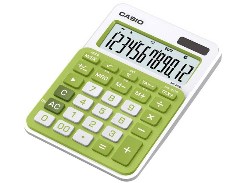 

Калькулятор Casio MS-20NC-GN-S-EC 12-разрядный зеленый