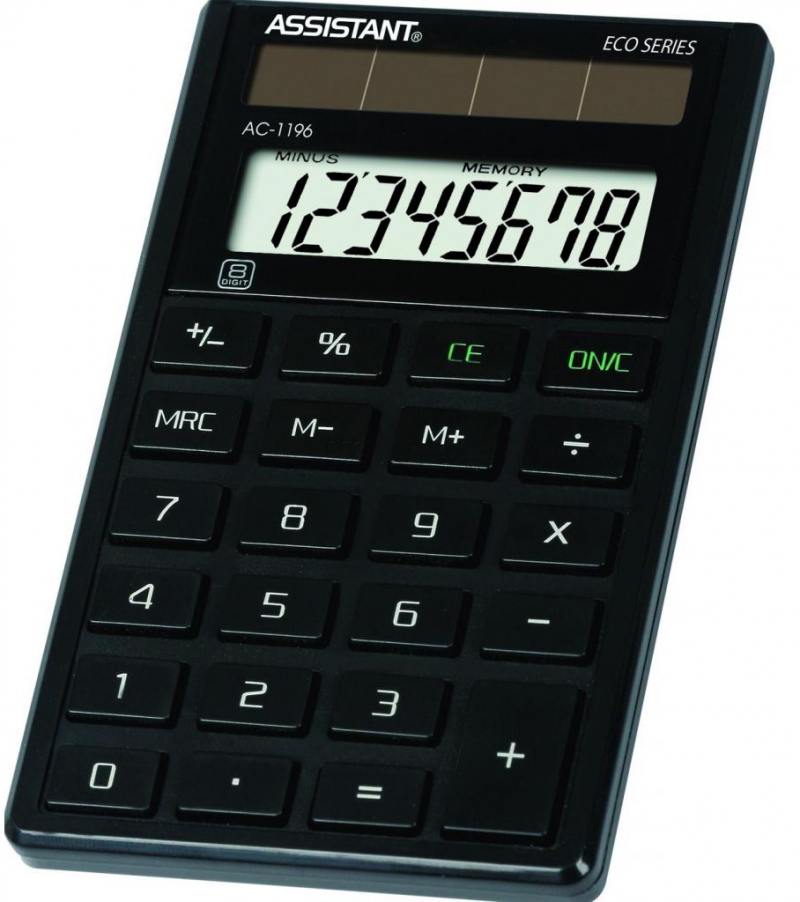 

Калькулятор карманный Assistant AC-1196eco 8-разрядный AC-1196eco