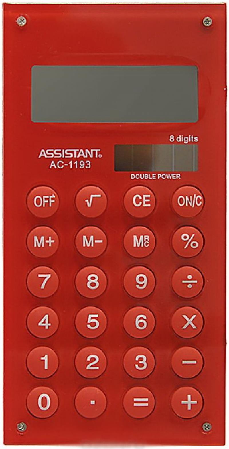 

Калькулятор карманный Assistant AC-1193Red 8-разрядный AC-1193Red