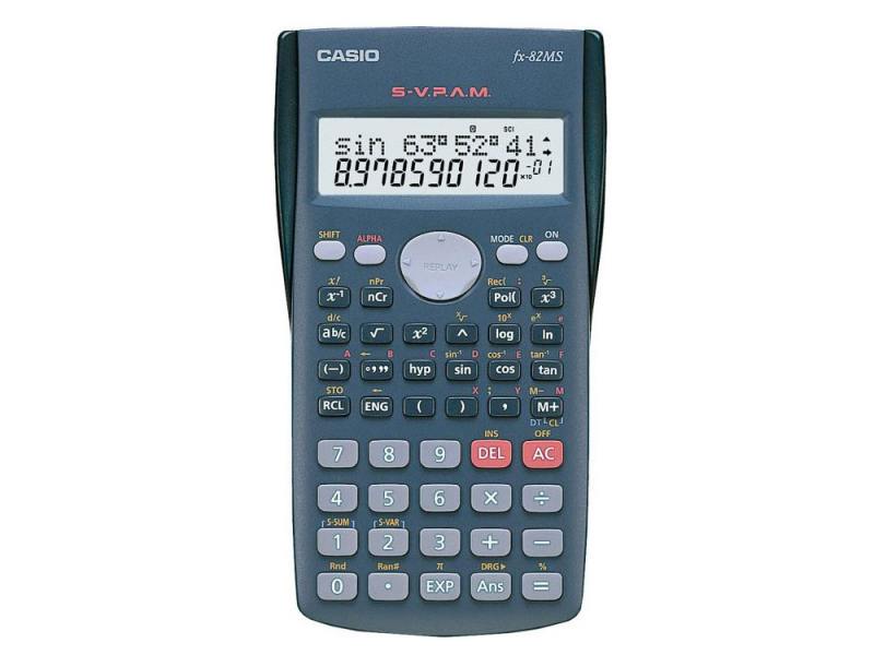 

Калькулятор Casio FX-82MS питание от батареи 12 разряда научный 240 функций серый