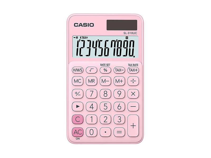 

Калькулятор карманный CASIO SL-310UC-PK-S-EC 10-разрядный розовый