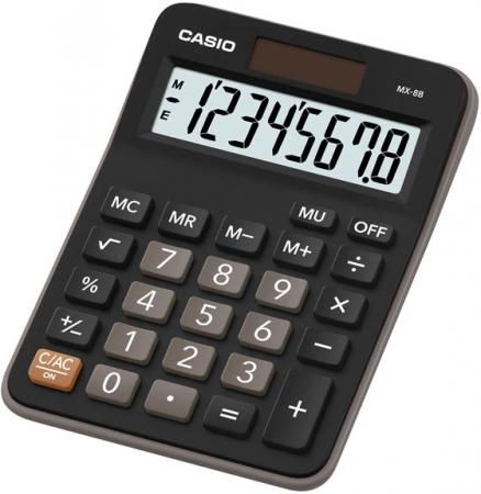 

Калькулятор настольный CASIO MX-8B 8-разрядный черный/коричневый