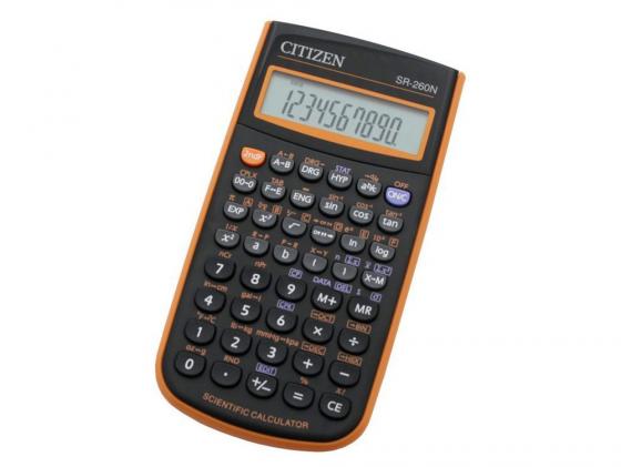 

Калькулятор Citizen SR-260NOR 10+2 разряда научный 165 функций черно-оранжевый