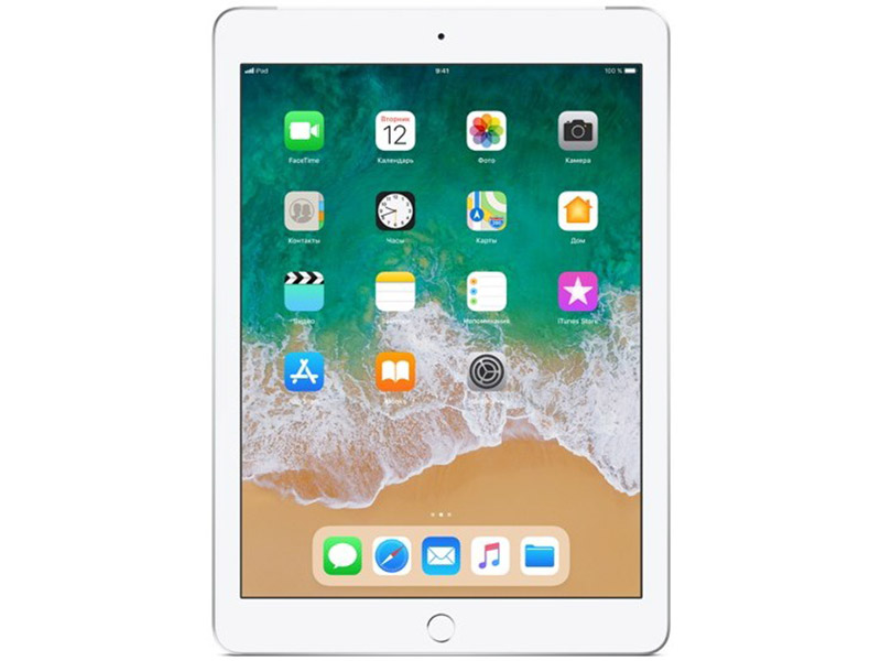

Планшет Apple iPad MR6P2RU/A A10 (2.20) / 2Gb / 32Gb / 9.7'' IPS Retina / Wi-Fi / BT / 3G / LTE / 1.2+8mpx / iOS / Silver