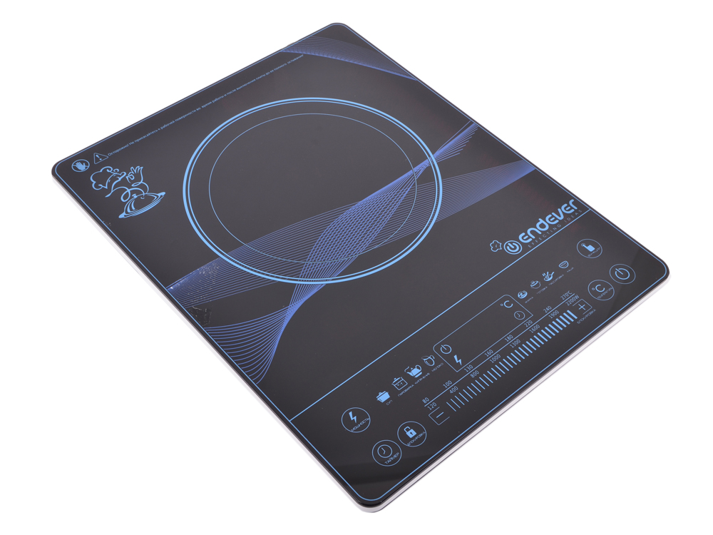 Плитка индукционная Endever Skyline IP-32 2200Вт, цвет варочной поверхности черный, дно посуды от 12-37 см, 8 авто программ, таймер