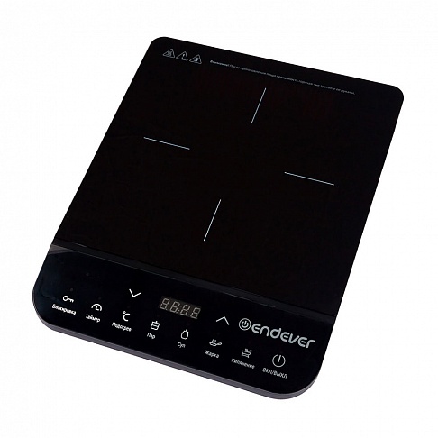

Плитка индукционная Endever Skyline IP-24 2000 Вт, сенсорное упр., 1 конфорка, температура до 270°С, черный