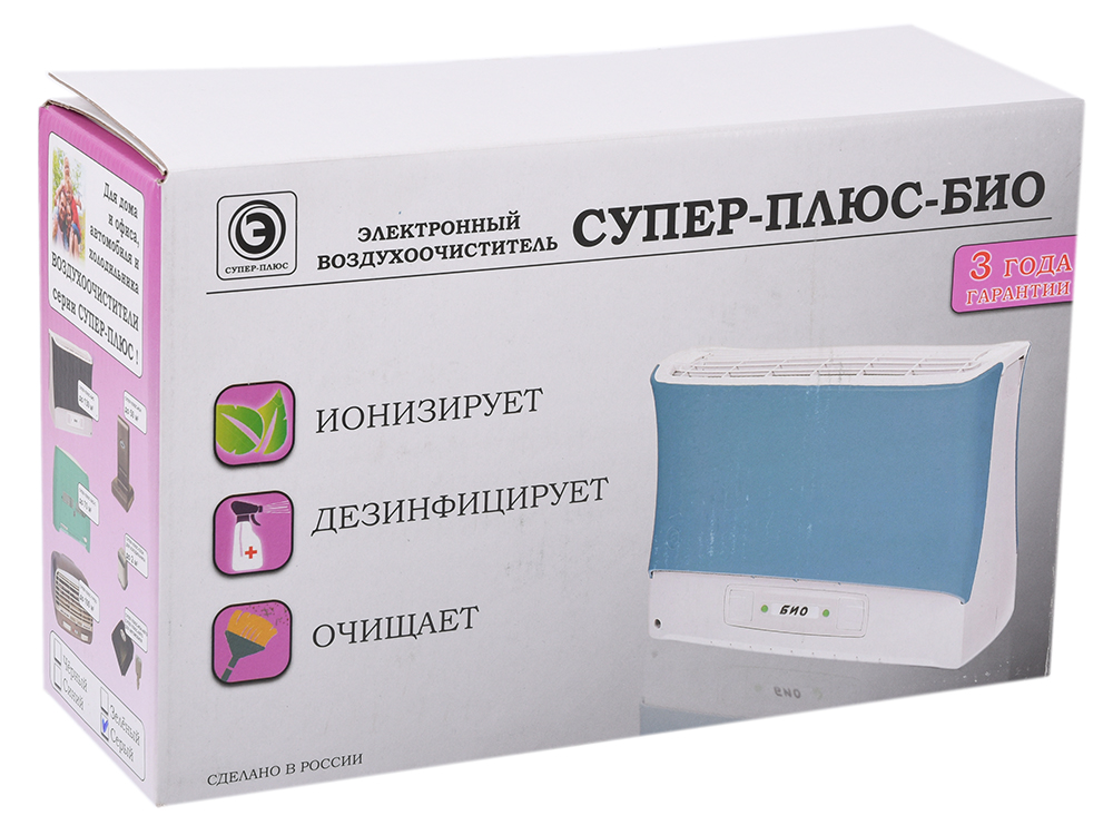 

Очиститель-ионизатор воздуха "Супер-плюс-Био" серый