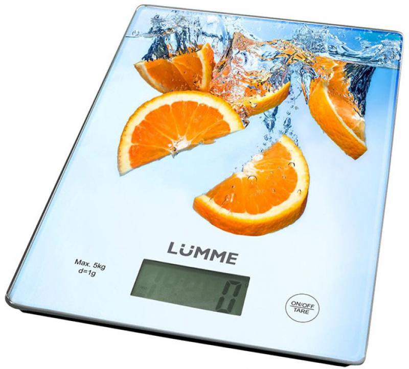 

Весы кухонные Lumme LU-1340 апельсиновый фреш разноцветный рисунок