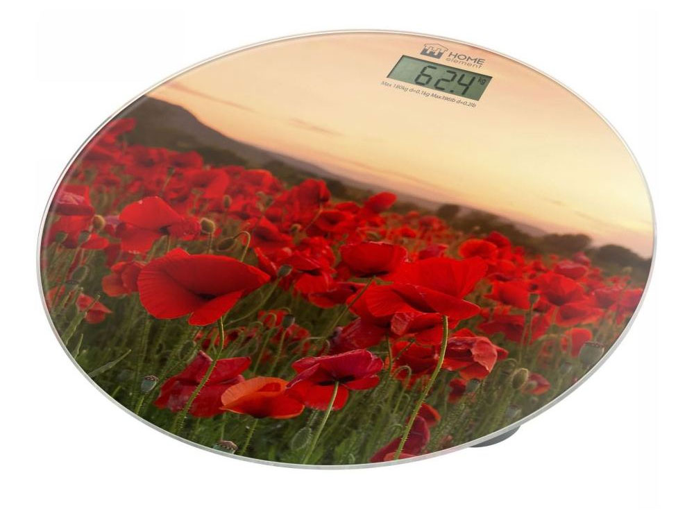 

Весы напольные HOME ELEMENT HE-SC908 красные маки