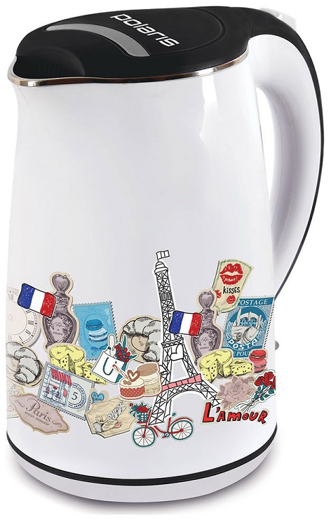 

Чайник Polaris PWK 1742CWR Paris, 2200Вт, 1.7л, сталь, белый