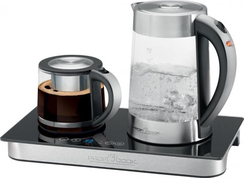 

Чайный набор Profi Cook PC-TKS 1056 2200 Вт 1.7 л металл/стекло чёрный