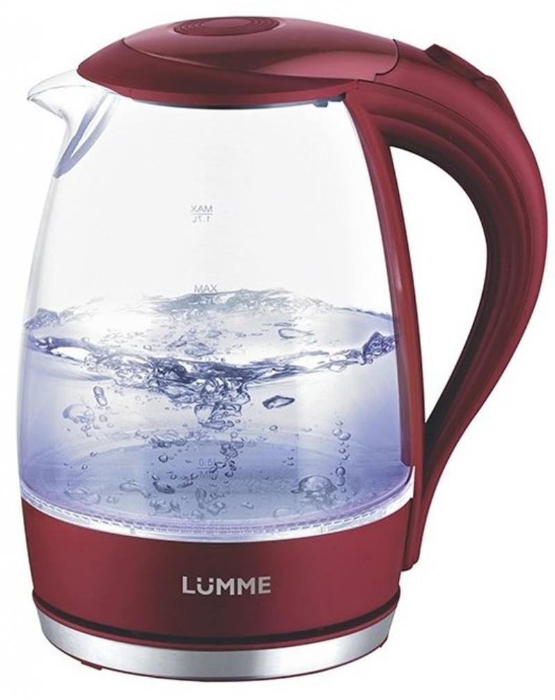 

Чайник LUMME LU-216 2200 Вт красный гранат 1.8 л пластик/стекло