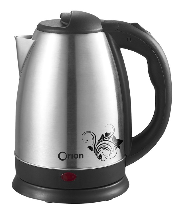 

Чайник ORION ЧЭ-М02-1.8Л черный/серебристый 1800 Вт, 1.8 л, металл